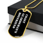 Coast Guardsman's Boyfriend v3 - 18k Gold Finished Luxury Dog Tag Necklace