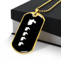 Mama Rabbit With 4 Kittens v3 - 18k Gold Finished Luxury Dog Tag Necklace