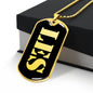 Les v2 - 18k Gold Finished Luxury Dog Tag Necklace