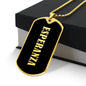 Esperanza v02 - 18k Gold Finished Luxury Dog Tag Necklace