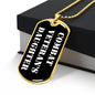 Combat Veteran's Daughter v3 - 18k Gold Finished Luxury Dog Tag Necklace