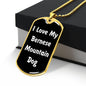 Love My Bernese Mountain Dog v6 - 18k Gold Finished Luxury Dog Tag Necklace