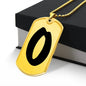 Initial O v1b - 18k Gold Finished Luxury Dog Tag Necklace