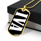 Iva v03 - 18k Gold Finished Luxury Dog Tag Necklace