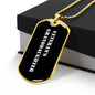 Veteran's Granddaughter v3 - 18k Gold Finished Luxury Dog Tag Necklace