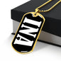 Ina v03 - 18k Gold Finished Luxury Dog Tag Necklace