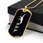 Mama Dinosaur With 3 Hatchlings v3 - 18k Gold Finished Luxury Dog Tag Necklace