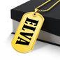 Elva v01 - 18k Gold Finished Luxury Dog Tag Necklace