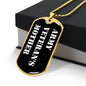 Army Veteran's Mother v3 - 18k Gold Finished Luxury Dog Tag Necklace