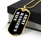 Army Ranger's Wife v3 - 18k Gold Finished Luxury Dog Tag Necklace