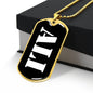 Ali v3 - 18k Gold Finished Luxury Dog Tag Necklace