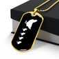 Mama Chicken With 4 Chicks v3 - 18k Gold Finished Luxury Dog Tag Necklace