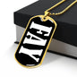 Fay v03 - 18k Gold Finished Luxury Dog Tag Necklace