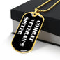 Combat Veteran's Sister v3 - 18k Gold Finished Luxury Dog Tag Necklace