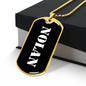 Nolan v3 - 18k Gold Finished Luxury Dog Tag Necklace