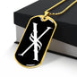 Initial X v001-33 - 18k Gold Finished Luxury Dog Tag Necklace