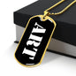 Art v3 - 18k Gold Finished Luxury Dog Tag Necklace