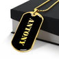 Antony v2 - 18k Gold Finished Luxury Dog Tag Necklace
