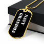 Navy Grandma v3 - 18k Gold Finished Luxury Dog Tag Necklace
