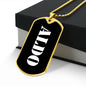 Aldo v3 - 18k Gold Finished Luxury Dog Tag Necklace