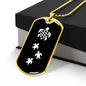 Mama Turtle With 3 Hatchlings v3 - 18k Gold Finished Luxury Dog Tag Necklace