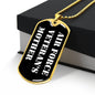 Air Force Veteran's Mother v3 - 18k Gold Finished Luxury Dog Tag Necklace