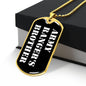 Army Ranger's Brother v3 - 18k Gold Finished Luxury Dog Tag Necklace