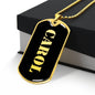 Carol v2 - 18k Gold Finished Luxury Dog Tag Necklace