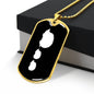 Mama Hedgehog With 2 Hoglets v3 - 18k Gold Finished Luxury Dog Tag Necklace
