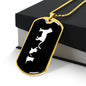 Mama Cat With 2 Kittens v3 - 18k Gold Finished Luxury Dog Tag Necklace
