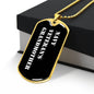 Navy Veteran's Grandmother v3 - 18k Gold Finished Luxury Dog Tag Necklace