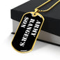 Army Ranger's Son v3 - 18k Gold Finished Luxury Dog Tag Necklace
