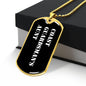 Coast Guardsman's Aunt v3 - 18k Gold Finished Luxury Dog Tag Necklace