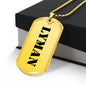 Lyman - 18k Gold Finished Luxury Dog Tag Necklace