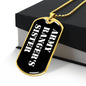 Army Ranger's Sister v3 - 18k Gold Finished Luxury Dog Tag Necklace