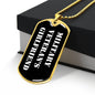 Military Veteran's Girlfriend v3 - 18k Gold Finished Luxury Dog Tag Necklace
