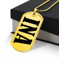 Ina v01 - 18k Gold Finished Luxury Dog Tag Necklace