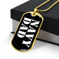 Navy Dad v3 - 18k Gold Finished Luxury Dog Tag Necklace