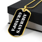 Airman's Grandpa v3 - 18k Gold Finished Luxury Dog Tag Necklace