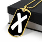Initial X v3b - 18k Gold Finished Luxury Dog Tag Necklace