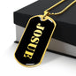 Josue v2 - 18k Gold Finished Luxury Dog Tag Necklace