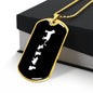 Mama Cat With 4 Kittens v3 - 18k Gold Finished Luxury Dog Tag Necklace