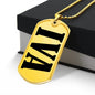 Iva v01 - 18k Gold Finished Luxury Dog Tag Necklace