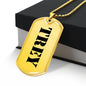 Trey - 18k Gold Finished Luxury Dog Tag Necklace
