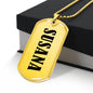Susana v01 - 18k Gold Finished Luxury Dog Tag Necklace