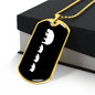 Mama Hippo With 3 Calves v3 - 18k Gold Finished Luxury Dog Tag Necklace