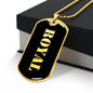 Royal v2 - 18k Gold Finished Luxury Dog Tag Necklace