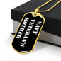 Navy Veteran's Mother v3 - 18k Gold Finished Luxury Dog Tag Necklace