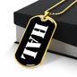 Hal v3 - 18k Gold Finished Luxury Dog Tag Necklace
