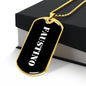 Faustino v3 - 18k Gold Finished Luxury Dog Tag Necklace